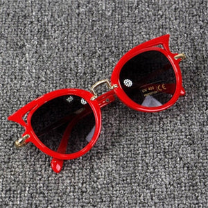 2018 Kids Sunglasses Girls Brand Cat Eye Children Glasses