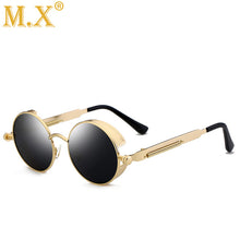 Load image into Gallery viewer, 2019 Metal Steampunk Sunglasses Round Men Women Fashion Glasses