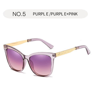 MX Ladies Polarized Sunglasses Driver Retro Thick Frame Cat Eye Sunglasses Women Vintage Gradient Sun Glasses S1904X