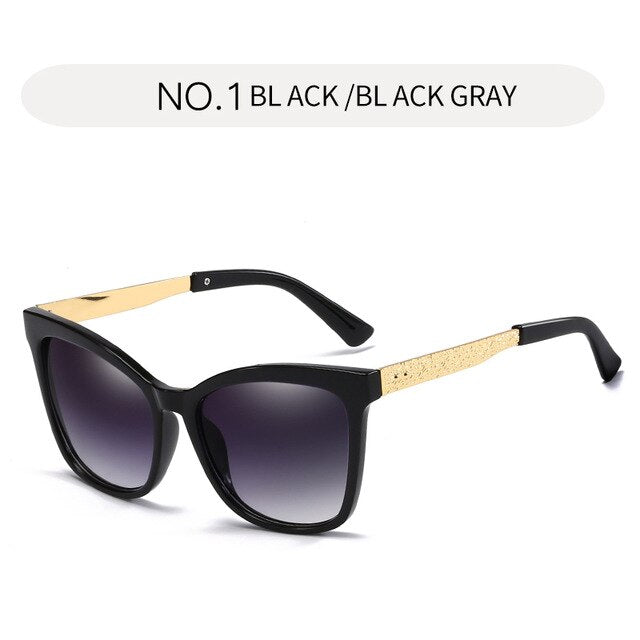 MX Ladies Polarized Sunglasses Driver Retro Thick Frame Cat Eye Sunglasses Women Vintage Gradient Sun Glasses S1904X